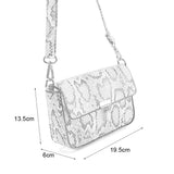 Chic Snakeskin Handbag with Adjustable Strap in Various Colors and Sizes - Perfect for Women on the Go