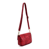 Chic Snakeskin Handbag with Adjustable Strap in Various Colors and Sizes - Perfect for Women on the Go