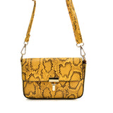 Chic Snakeskin Handbag with Adjustable Strap in Various Colors and Sizes - Perfect for Women on the Go