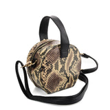 Chic Snakeskin Pattern Small Tote Bag with Zipper Closure and Multiple Colors - Perfect for Everyday Use