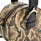 Chic Snakeskin Pattern Small Tote Bag with Zipper Closure and Multiple Colors - Perfect for Everyday Use