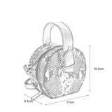 Chic Snakeskin Pattern Small Tote Bag with Zipper Closure and Multiple Colors - Perfect for Everyday Use