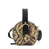 Chic Snakeskin Pattern Small Tote Bag with Zipper Closure and Multiple Colors - Perfect for Everyday Use