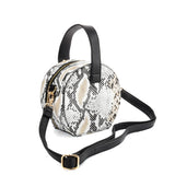 Chic Snakeskin Pattern Small Tote Bag with Zipper Closure and Multiple Colors - Perfect for Everyday Use