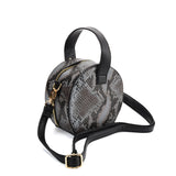 Chic Snakeskin Pattern Small Tote Bag with Zipper Closure and Multiple Colors - Perfect for Everyday Use