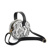 Chic Snakeskin Pattern Small Tote Bag with Zipper Closure and Multiple Colors - Perfect for Everyday Use