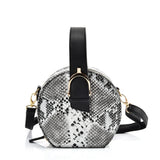 Chic Snakeskin Pattern Small Tote Bag with Zipper Closure and Multiple Colors - Perfect for Everyday Use
