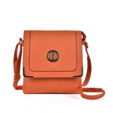 Versatile PU Leather Crossbody Bag with Metal Corner Detail, Hasp Closure, and Adjustable Shoulder Strap