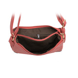 Pink Patchwork Envelope Crossbody Bag with Tassel and Metal Detailing - PU Leather, Adjustable Strap, Multiple Interior Pockets, Hasp Closure