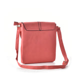 Chic Envelope Cross Body Bag with Metal Buckle Decoration and Detachable Strap in Pink PU Leather