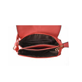 Chic Envelope Cross Body Bag with Metal Buckle Decoration and Detachable Strap in Pink PU Leather