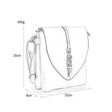 Chic Envelope Cross Body Bag with Metal Buckle Decoration and Detachable Strap in Pink PU Leather