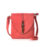 Chic Envelope Cross Body Bag with Metal Buckle Decoration and Detachable Strap in Pink PU Leather