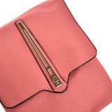 Chic Metal Lock Decoration Cross Body Bag in Black and Pink Oxford Fabric for Women