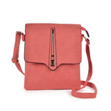 Chic Metal Lock Decoration Cross Body Bag in Black and Pink Oxford Fabric for Women