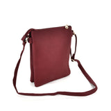 Stylish Women's Zipper Cross Body Bag with Lock Detail in Multiple Colors and Convenient Interior Pocket