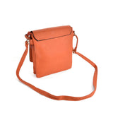 Lock Detail Boxy Cross Body Bag - Stylish and Secure Accessory with Adjustable Strap and Interior Zip Pocket in Fushia, Orange, and Pink PU Leather