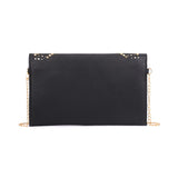 Studded Hollow Clutch Bag with Chain Shoulder Strap for Fashion-Forward Individuals - Available in Black, Pink, and White