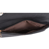 Studded Hollow Clutch Bag with Chain Shoulder Strap for Fashion-Forward Individuals - Available in Black, Pink, and White