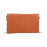 Studded Hollow Clutch Bag with Chain Shoulder Strap for Fashion-Forward Individuals - Available in Black, Pink, and White