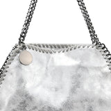 Stylish PU Handbag with Twin Handles, Chain Strap and External Zip Pockets - Available in Black, Silver, and Yellow