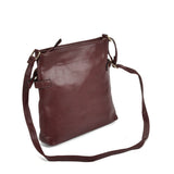 Stylish PU Zip Cross Body Bag with Adjustable Straps and Interior Pocket in Tan, Red Rubber, Purplish Red, and Apricot
