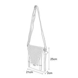 Hollowed-out Khaki Cross Body Bag with Adjustable Strap for Daily Use