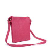 Classic Cross Body Bag with Metal Detail and Multiple Pockets - Available in Red, Tan, Fushia, and Pink - Adjustable Shoulder Straps