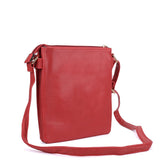 Classic Cross Body Bag with Metal Detail and Multiple Pockets - Available in Red, Tan, Fushia, and Pink - Adjustable Shoulder Straps