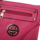 Stylish Messenger Bag with Zip Front Detail and Multiple Pockets - Available in Various Colors