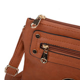 Stylish Messenger Bag with Zip Front Detail and Multiple Pockets - Available in Various Colors