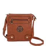 Stylish Messenger Bag with Zip Front Detail and Multiple Pockets - Available in Various Colors