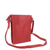 Across Body Bag with Strap in Red/Tan/Apricot/Pink/Fushia Color and Zip-Top Closure