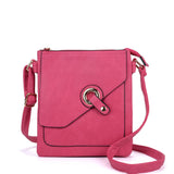 Stylish and Compact Across Body Bag with Adjustable Strap in Pink and Fushia, Zip-Top Closure, Interior Zip Pocket, and Easy to Clean Design