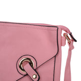 Stylish and Compact Across Body Bag with Adjustable Strap in Pink and Fushia, Zip-Top Closure, Interior Zip Pocket, and Easy to Clean Design