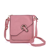Stylish and Compact Across Body Bag with Adjustable Strap in Pink and Fushia, Zip-Top Closure, Interior Zip Pocket, and Easy to Clean Design
