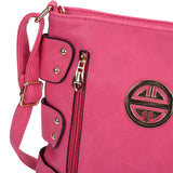 Fuchsia Messenger Bag with Zip Front Detail - Fully Lined Cross Body Bag with Adjustable Straps, External Pockets, and Interior Zip Pocket - Perfect for Daily Use