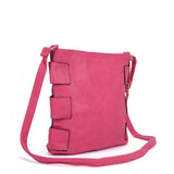 Fuchsia Messenger Bag with Zip Front Detail - Fully Lined Cross Body Bag with Adjustable Straps, External Pockets, and Interior Zip Pocket - Perfect for Daily Use