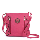 Fuchsia Messenger Bag with Zip Front Detail - Fully Lined Cross Body Bag with Adjustable Straps, External Pockets, and Interior Zip Pocket - Perfect for Daily Use