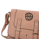 Metal Detail Crossbody Flap Bag with Adjustable Straps and Interior Zip Pocket in Various Colors - Perfect for Everyday Use and Chic Style