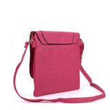 Metal Detail Crossbody Flap Bag with Adjustable Straps and Interior Zip Pocket in Various Colors - Perfect for Everyday Use and Chic Style