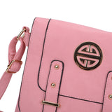 Metal Detail Crossbody Flap Bag with Adjustable Straps and Interior Zip Pocket in Various Colors - Perfect for Everyday Use and Chic Style