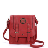 Metal Detail Crossbody Flap Bag with Adjustable Straps and Interior Zip Pocket in Various Colors - Perfect for Everyday Use and Chic Style