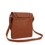 Metal Detail Crossbody Flap Bag with Adjustable Straps and Interior Zip Pocket in Various Colors - Perfect for Everyday Use and Chic Style