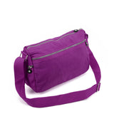 Sports Waist Cross-Body Bag - Durable Canvas Material, Multiple Pockets, Adjustable Shoulder Strap, Ideal for Outdoor Sports and Activities (Black/Camel/Purple)
