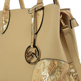 New Apricot Sequin Design Tote Bag with Handle - Women's Fashion Handbag