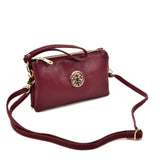 Canvas Crossbody Bag with Metal Detail and External Zip Pocket in Multiple Colors