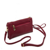 Canvas Crossbody Bag with Metal Detail and External Zip Pocket in Multiple Colors