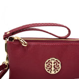Canvas Crossbody Bag with Metal Detail and External Zip Pocket in Multiple Colors