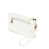 Canvas Crossbody Bag with Metal Detail and External Zip Pocket in Multiple Colors